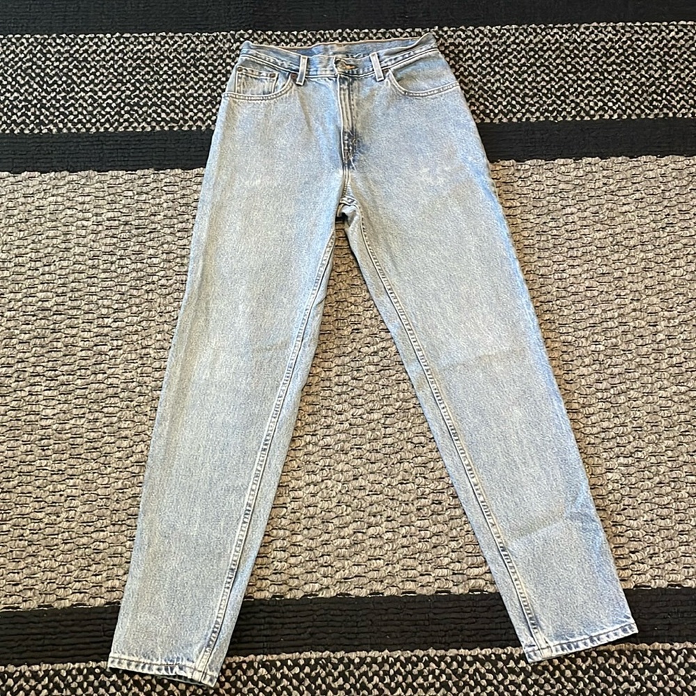 Vintage Levi’s 550 Womens Sz 27 High Waist Mom Jeans Straight Leg Light Wash Y2K - Picture 2 of 8